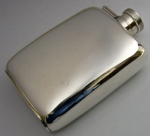 ASPREY STERLING SILVER SPIRIT HIP FLASK 1917 HUNTING SHOOTING ANTIQUE - ADDITIONAL PHOTO 1