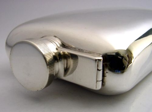 ASPREY STERLING SILVER SPIRIT HIP FLASK 1917 HUNTING SHOOTING ANTIQUE - ADDITIONAL PHOTO 2