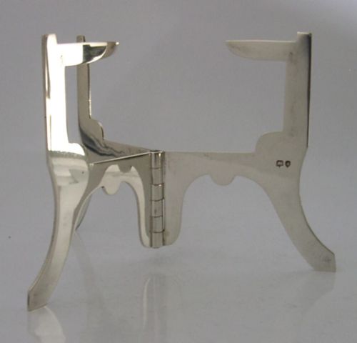 RARE VICTORIAN MILITARY CAMPAIGN FOLDING TABLE STAND TRIVET 1892 ANTIQUE 96G - ADDITIONAL PHOTO 5