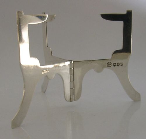 RARE VICTORIAN MILITARY CAMPAIGN FOLDING TABLE STAND TRIVET 1892 ANTIQUE 96G - ADDITIONAL PHOTO 6