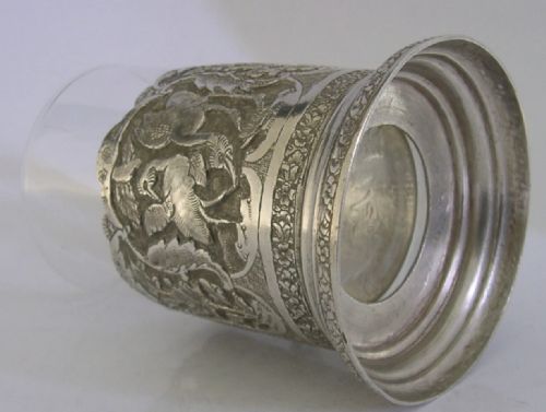 BEAUTIFUL PERSIAN EASTERN 84 SOLID SILVER TEA GLASS C1920 ANTIQUE 147G - ADDITIONAL PHOTO 7