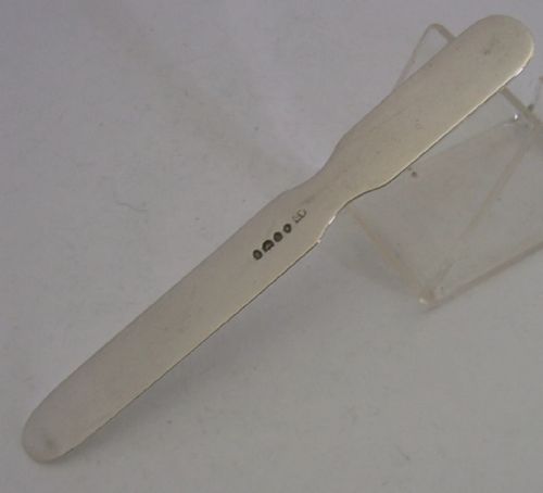 RARE WILLIAM IV STERLING SILVER MEDICAL TONGUE DEPRESSOR 1833 DOCTORS ANTIQUE - ADDITIONAL PHOTO 3