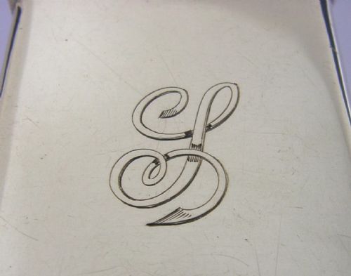 ENGLISH SOLID STERLING SILVER CARD CASE 1913 ANTIQUE - ADDITIONAL PHOTO 1