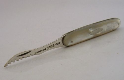 unusual english sterling silver nut pick nutpick antique 1908 mint - CATEGORY: ANTIQUE SILVER - DATED EDWARDIAN
