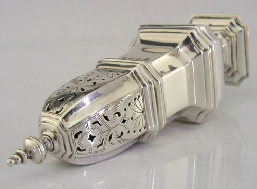 BEAUTIFUL SOLID STERLING SILVER SUGAR CASTER SHAKER 1933 ENGLISH ANTIQUE - ADDITIONAL PHOTO 2