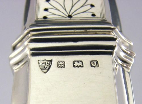 BEAUTIFUL SOLID STERLING SILVER SUGAR CASTER SHAKER 1933 ENGLISH ANTIQUE - ADDITIONAL PHOTO 10