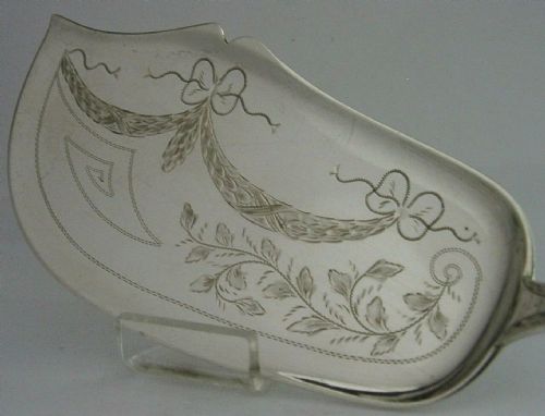 RARE DANISH SOLID SILVER FISH SERVER SLICE 1911 ANTIQUE 100G ANTIQUE - ADDITIONAL PHOTO 6
