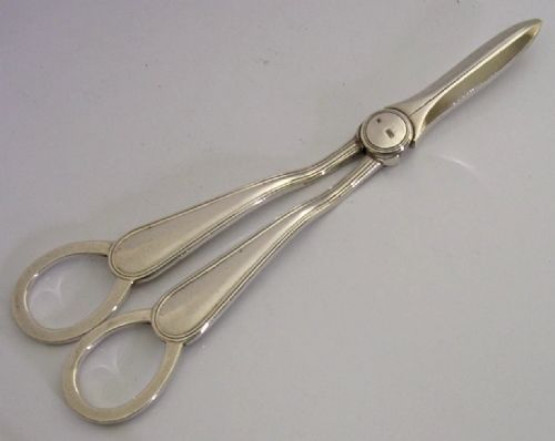 heavy 106g english solid sterling silver grape shears 1905 edwardian - CATEGORY: ANTIQUE SILVER - DATED 1900