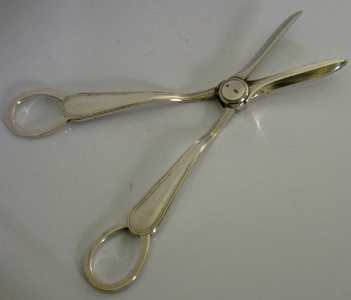 HEAVY 106G ENGLISH SOLID STERLING SILVER GRAPE SHEARS 1905 EDWARDIAN - ADDITIONAL PHOTO 5