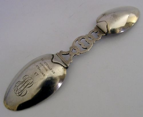 AMERICAN STERLING SILVER FOLDING MEDICINE SPOON MEDICAL DOCTORS ANTIQUE C1900 - ADDITIONAL PHOTO 2
