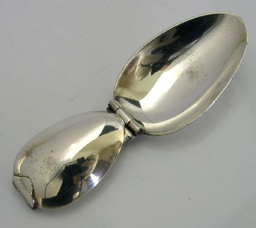 AMERICAN STERLING SILVER FOLDING MEDICINE SPOON MEDICAL DOCTORS ANTIQUE C1900 - ADDITIONAL PHOTO 6