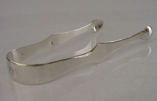 RARE GEORGE MURRAY NEWCASTLE STERLING SILVER SUGAR TONGS C1810 GEORGIAN - ADDITIONAL PHOTO 1