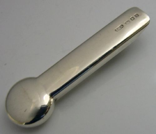 RARE STERLING SILVER LAPEL VASE FLOWER HOLDER WEDDING 1937 ART DECO ANTIQUE - ADDITIONAL PHOTO 1