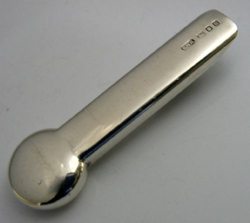 RARE STERLING SILVER LAPEL VASE FLOWER HOLDER WEDDING 1937 ART DECO ANTIQUE - ADDITIONAL PHOTO 4