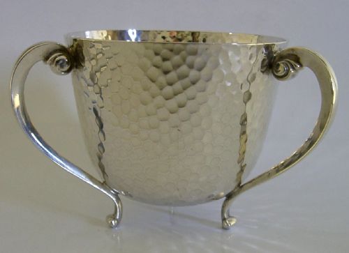 STUNNING STERING SILVER TYG CUP ARTS CRAFTS 1905 LONDON 188G PLANNISHED - ADDITIONAL PHOTO 4