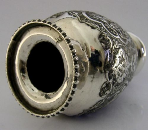 PRETTY 126G MIDDLE EASTERN 84 SOLID SILVER VASE C1920 BIRDS ANTIQUE - ADDITIONAL PHOTO 5