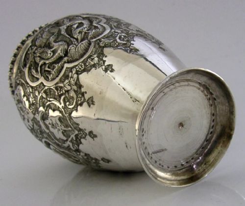 PRETTY 126G MIDDLE EASTERN 84 SOLID SILVER VASE C1920 BIRDS ANTIQUE - ADDITIONAL PHOTO 7