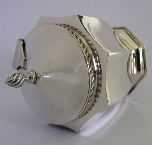 BEAUTIFUL 1902 EDWARDIAN SOLID STERLING SILVER TEA CADDY BOX ANTIQUE - ADDITIONAL PHOTO 6