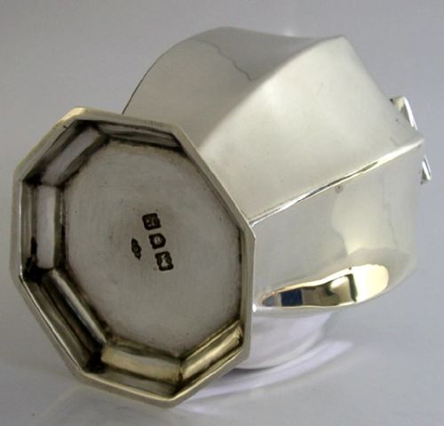 BEAUTIFUL 1902 EDWARDIAN SOLID STERLING SILVER TEA CADDY BOX ANTIQUE - ADDITIONAL PHOTO 7
