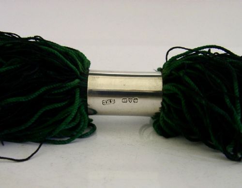 UNUSUAL ENGLISH STERLING SILVER DIP PEN WIPE CHESTER 1902 DESK ANTIQUE - ADDITIONAL PHOTO 3