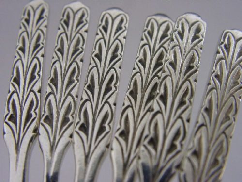 SET OF SIX LIBERTY CO STERLING SILVER ART CRAFTS SPOONS 1924 ANTIQUE 72G - ADDITIONAL PHOTO 2