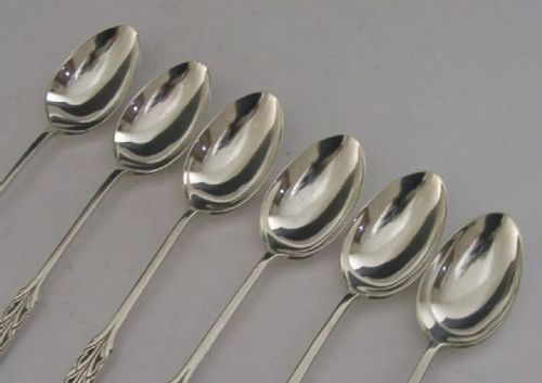 SET OF SIX LIBERTY CO STERLING SILVER ART CRAFTS SPOONS 1924 ANTIQUE 72G - ADDITIONAL PHOTO 4