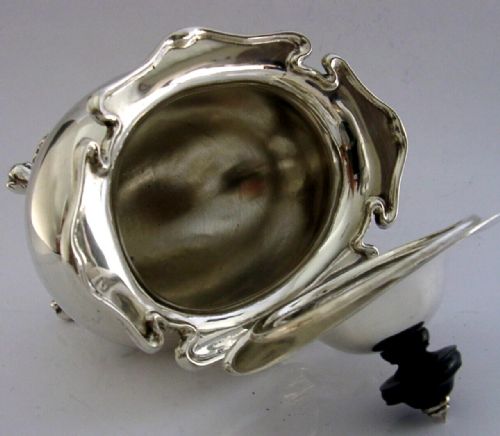 ART NOUVEAU EDWARDIAN STERLING SILVER TEA CADDY BOX 1906 HEAVY 266G ANTIQUE - ADDITIONAL PHOTO 1