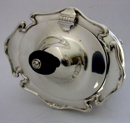 ART NOUVEAU EDWARDIAN STERLING SILVER TEA CADDY BOX 1906 HEAVY 266G ANTIQUE - ADDITIONAL PHOTO 2