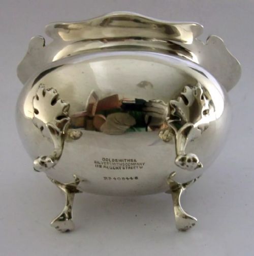 ART NOUVEAU EDWARDIAN STERLING SILVER TEA CADDY BOX 1906 HEAVY 266G ANTIQUE - ADDITIONAL PHOTO 4