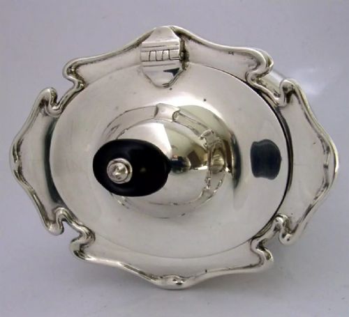 ART NOUVEAU EDWARDIAN STERLING SILVER TEA CADDY BOX 1906 HEAVY 266G ANTIQUE - ADDITIONAL PHOTO 5