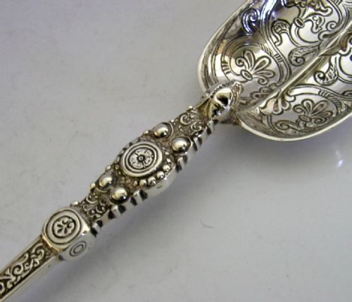LARGE 110G ENGLISH STERLING SILVER CORONATION BAPTISM SPOON KIND EDWARD 1901 - ADDITIONAL PHOTO 7