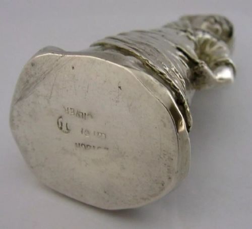 800 SOLID SILVER GERMAN DUTCH GIRL PEPPER POT C1900 325 INCH HEAVY 60G - ADDITIONAL PHOTO 10