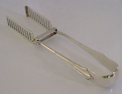 ALBANY PAT STERLING SILVER ASPARAGUS SANDWICH SERVING TONGS 1899 ANTIQUE 136G - ADDITIONAL PHOTO 7