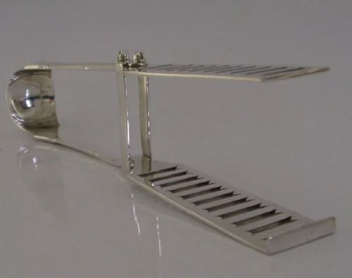 ALBANY PAT STERLING SILVER ASPARAGUS SANDWICH SERVING TONGS 1899 ANTIQUE 136G - ADDITIONAL PHOTO 8