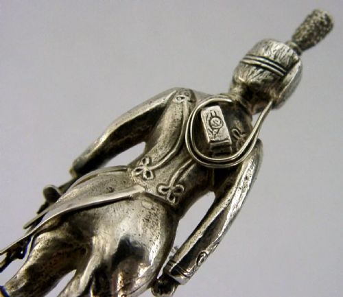 675INC STERLING SILVER ROYAL HASSARS SOLDIER FIGURE TROPHY STATUE 1969 MILITARY - ADDITIONAL PHOTO 3