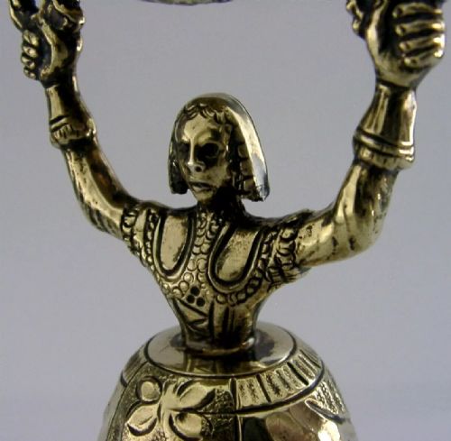 SUPER RARE ENGLISH STERLING SILVER GILT WAGER CUP MARRIAGE CUP 1936 ANTIQUE 112G - ADDITIONAL PHOTO 4