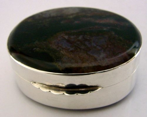 BEAUTIFUL SCOTTISH STERLING SILVER AGATE SNUFF BOX C1850 STUNNING ANTIQUE 64G - ADDITIONAL PHOTO 4