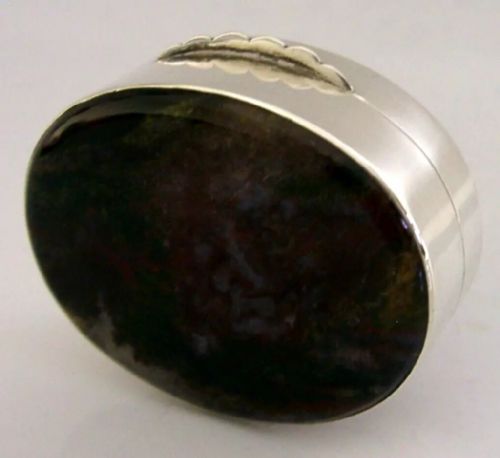 BEAUTIFUL SCOTTISH STERLING SILVER AGATE SNUFF BOX C1850 STUNNING ANTIQUE 64G - ADDITIONAL PHOTO 6