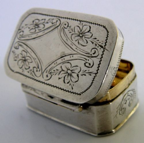 ANTIQUE 19TH CENTURY STERLING SILVER SNUFF BOX C1800 GERMAN BELGIAN - ADDITIONAL PHOTO 1