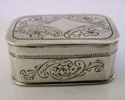 ANTIQUE 19TH CENTURY STERLING SILVER SNUFF BOX C1800 GERMAN BELGIAN - ADDITIONAL PHOTO 2