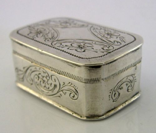 ANTIQUE 19TH CENTURY STERLING SILVER SNUFF BOX C1800 GERMAN BELGIAN - ADDITIONAL PHOTO 5