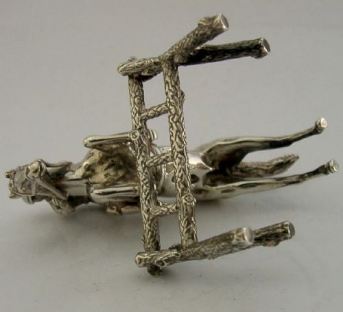 GOOD SIZED 3INCH STERLING SILVER HORSE SHOW JUMPING RIDING FIGURE C1960 60G - ADDITIONAL PHOTO 8