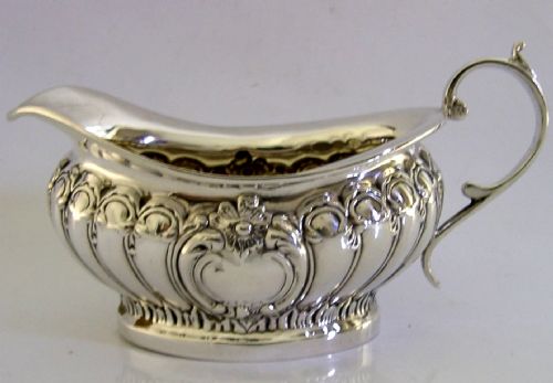 MINT 117G ART NOUVEAU STERLING SILVER JUG 1903 EDWARDIAN ANTIQUE - ADDITIONAL PHOTO 4