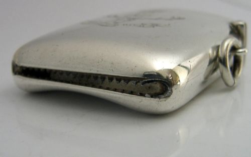 RARE STERLING SILVER SEAFORTH HIGHLANDERS VESTA MATCH CASE 1911 ANTIQUE MILITARY - ADDITIONAL PHOTO 6