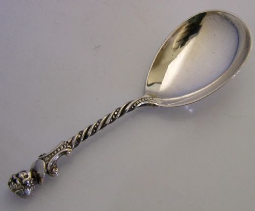 stunning victorian english sterling silver tea caddy spoon 1871 antique - CATEGORY: ANTIQUE SILVER - DATED VICTORIAN
