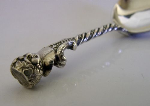 STUNNING VICTORIAN ENGLISH STERLING SILVER TEA CADDY SPOON 1871 ANTIQUE - ADDITIONAL PHOTO 3
