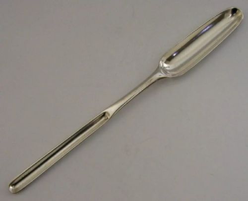 EARLY 1758 ENGLISH GEORGIAN STERLING SILVER MARROW SCOOP ANTIQUE