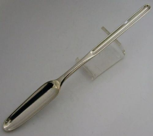 EARLY 1758 ENGLISH GEORGIAN STERLING SILVER MARROW SCOOP ANTIQUE - ADDITIONAL PHOTO 2