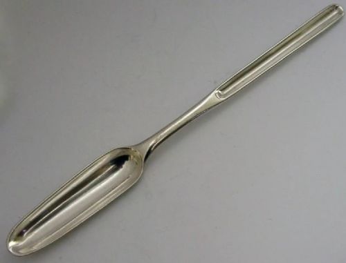 EARLY 1758 ENGLISH GEORGIAN STERLING SILVER MARROW SCOOP ANTIQUE - ADDITIONAL PHOTO 4