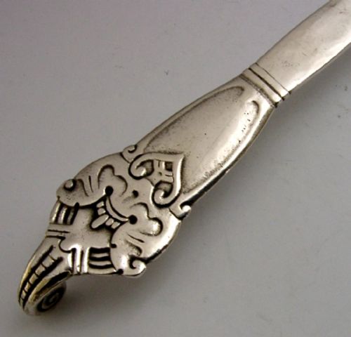 DARGESTIL NORWEGIAN ANTIQUE SOLID SILVER SERVER C1900 DAVID ANDERSEN 108G - ADDITIONAL PHOTO 1